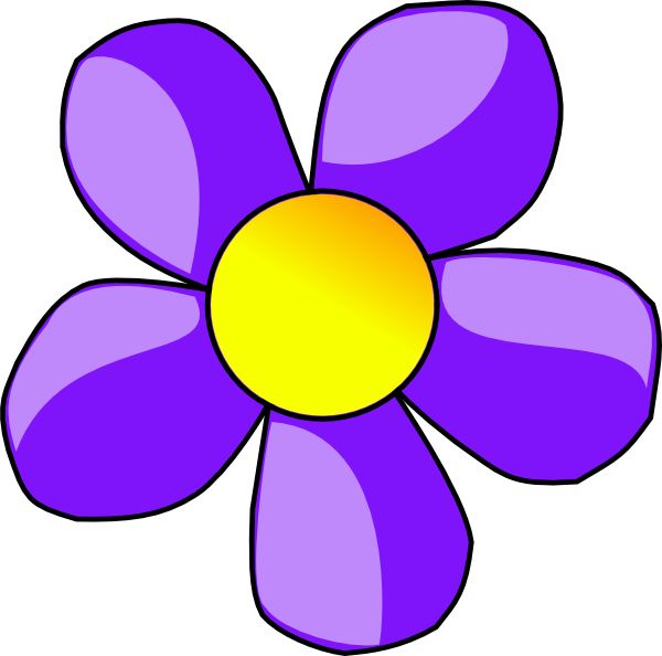 Clip art at clker. Daffodil clipart violet flower