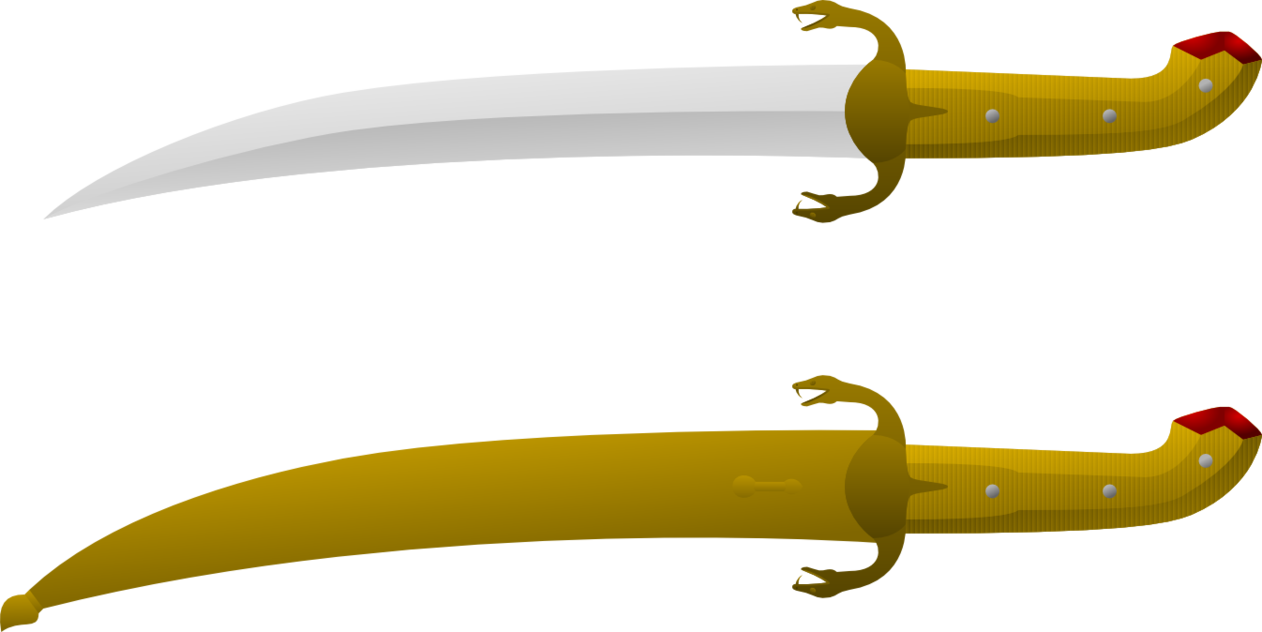 dagger clipart curved