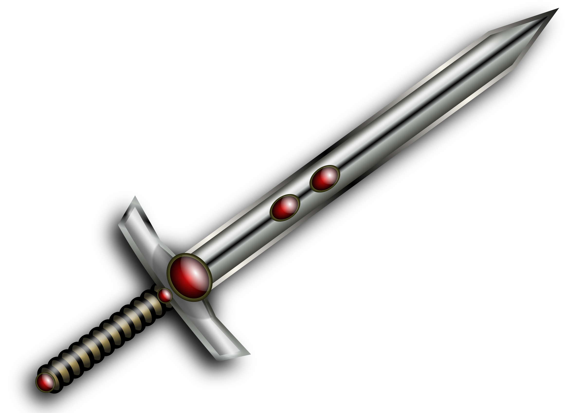Jeweled big image png. Red clipart sword