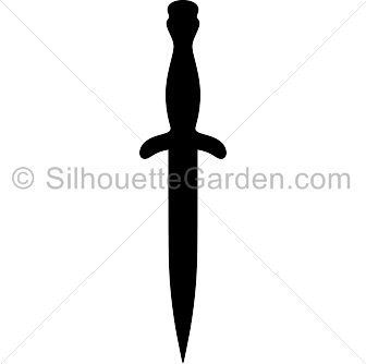 Download free png clip. Dagger clipart silhouette
