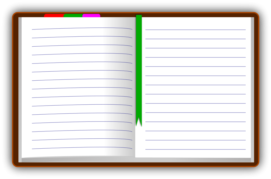 journal clipart blank book page