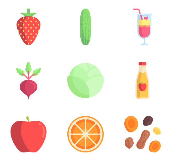 Healthy clipart healthy meal. Food icons free vector