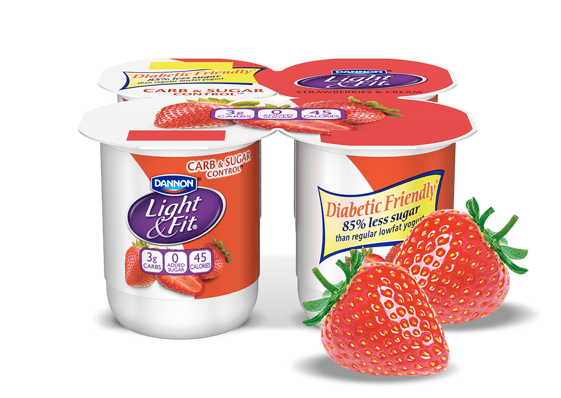 Strawberry cream carb sugar. Yogurt clipart low fat yogurt