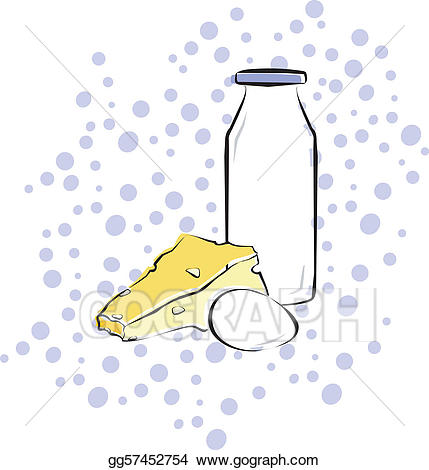 Vector art and eggs. Dairy clipart milk cheese