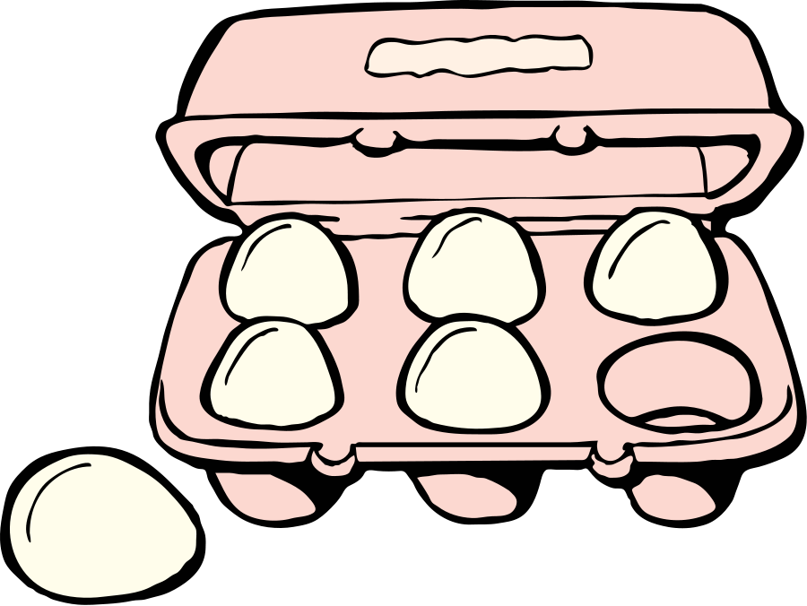 Egg carton panda free. Foods clipart vector