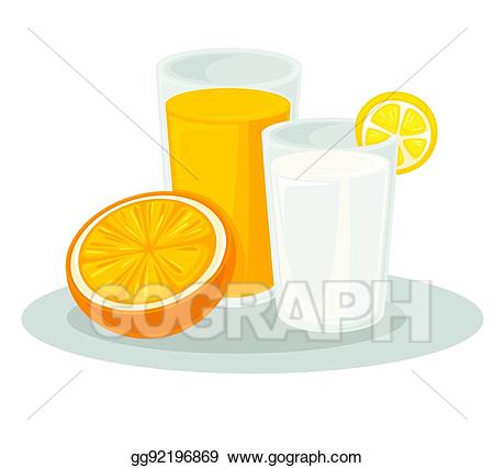 Dairy clipart milk juice. Vector art glass and