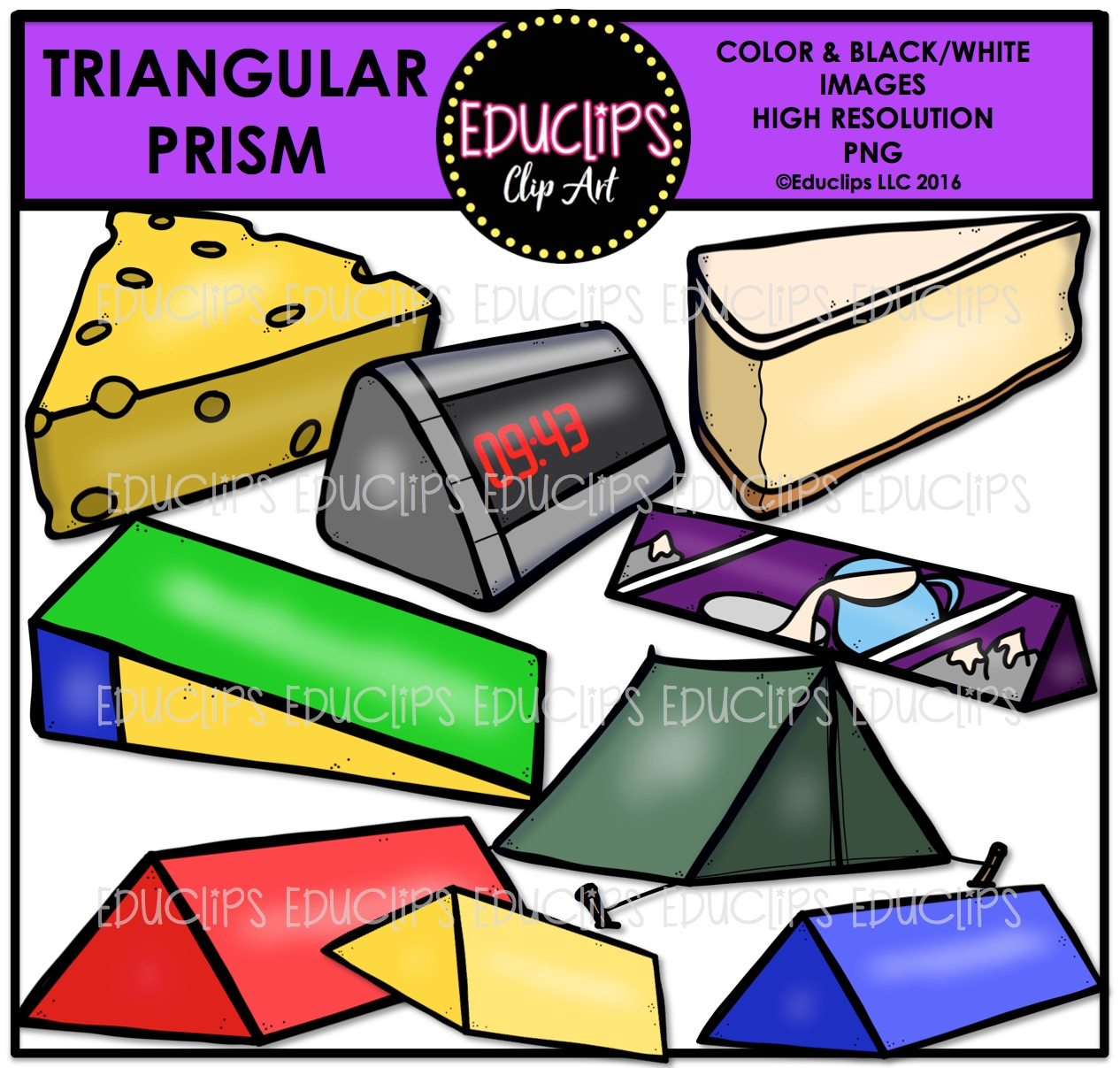 Dairy clipart triangle shaped thing. Triangular prism shapes clip