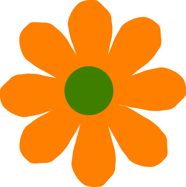 Daisies clipart coral. Orange flower clip art