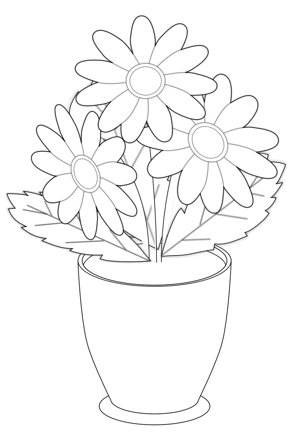 Daisies clipart daisy bouquet. Drawn flower jar free