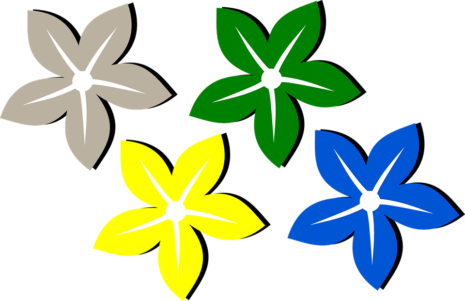 flowers clipart row