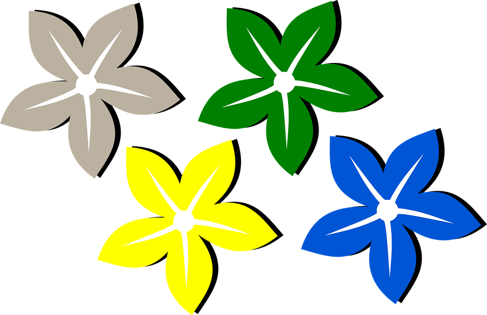 Daisies clipart daisy outline. Four flower frames illustrations