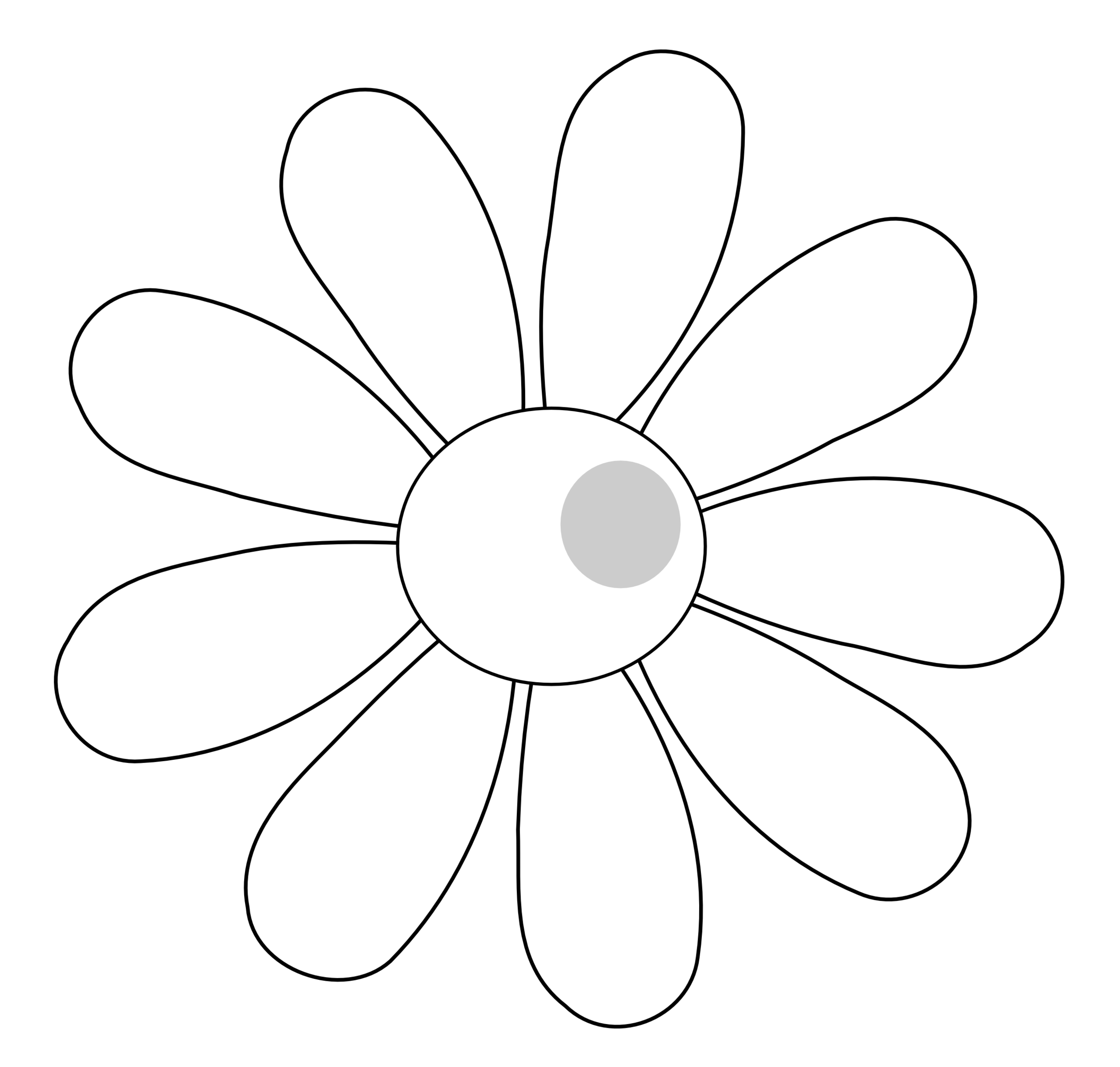 outline clipart daisy