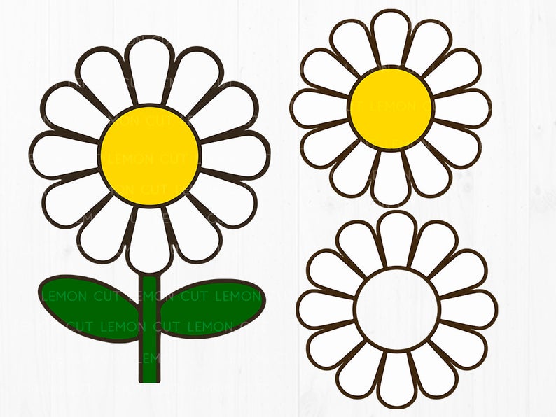 daisies clipart monogram