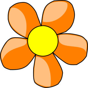 daisy clipart orange