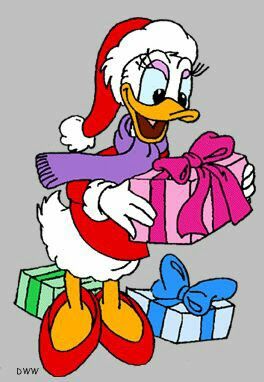 Disney duck . Daisy clipart christmas