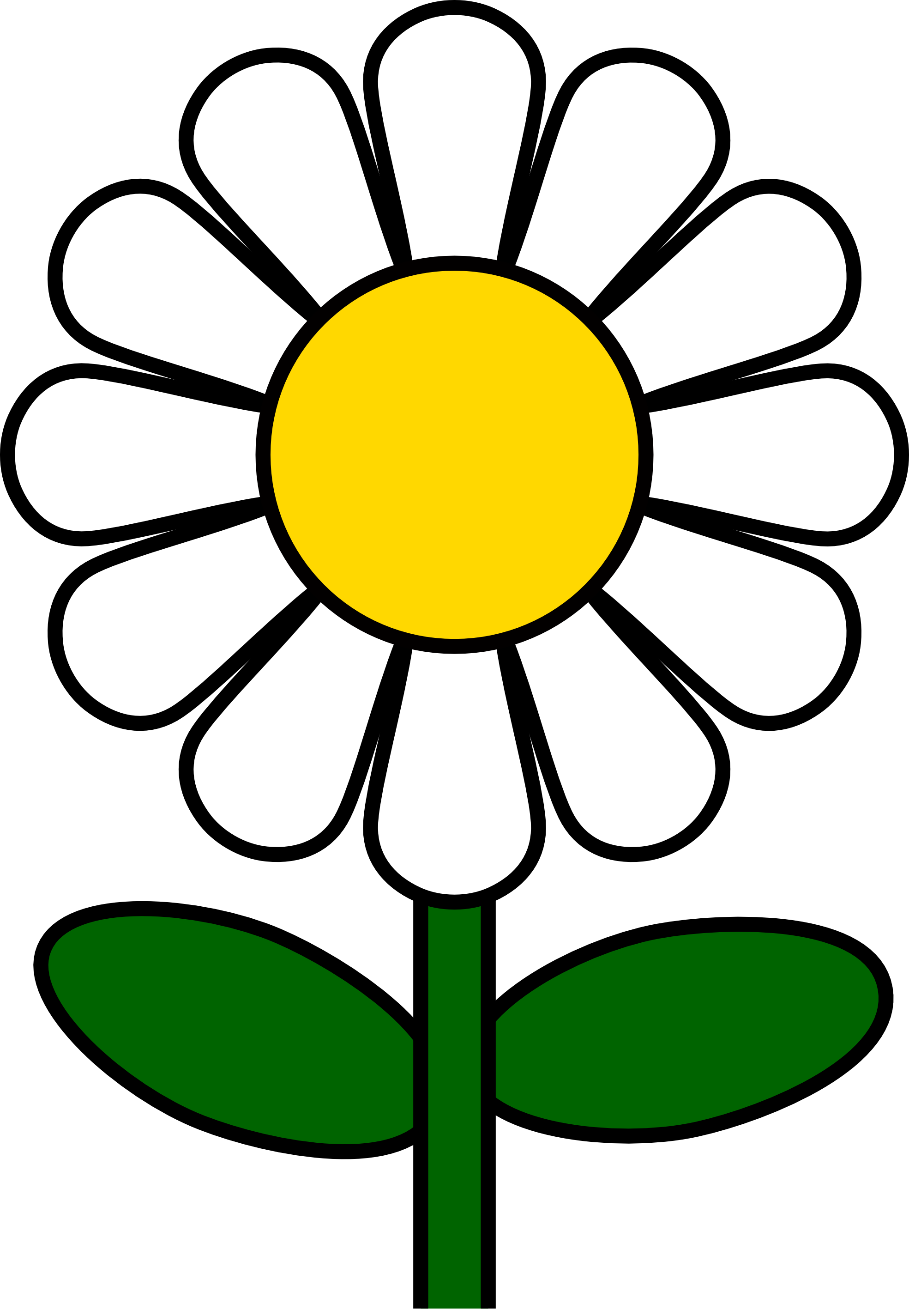 daisy clipart coloring page