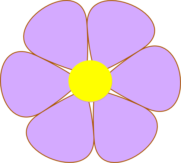 Flowers clipart shape. Flower purple collection no