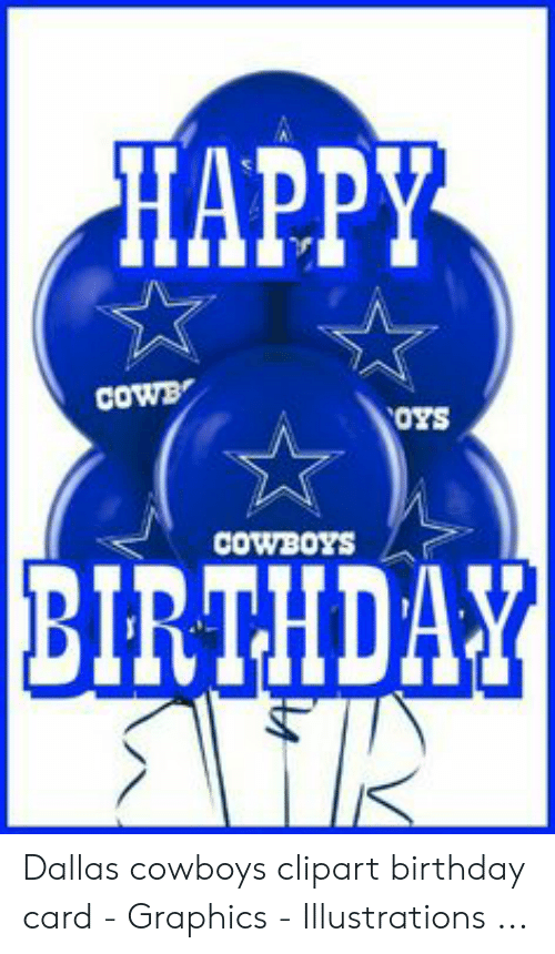 dallas cowboys clipart birthday card