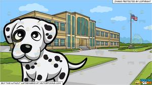 Dalmatian clipart school. A super cute puppy