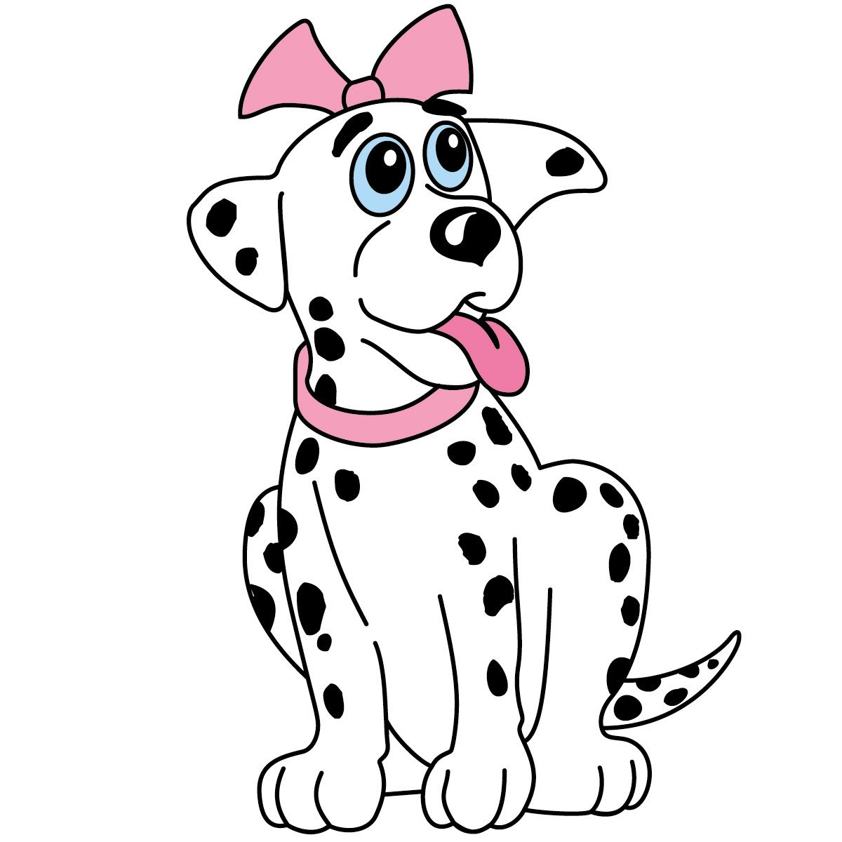 Beauty animals clip art. Dalmatian clipart school