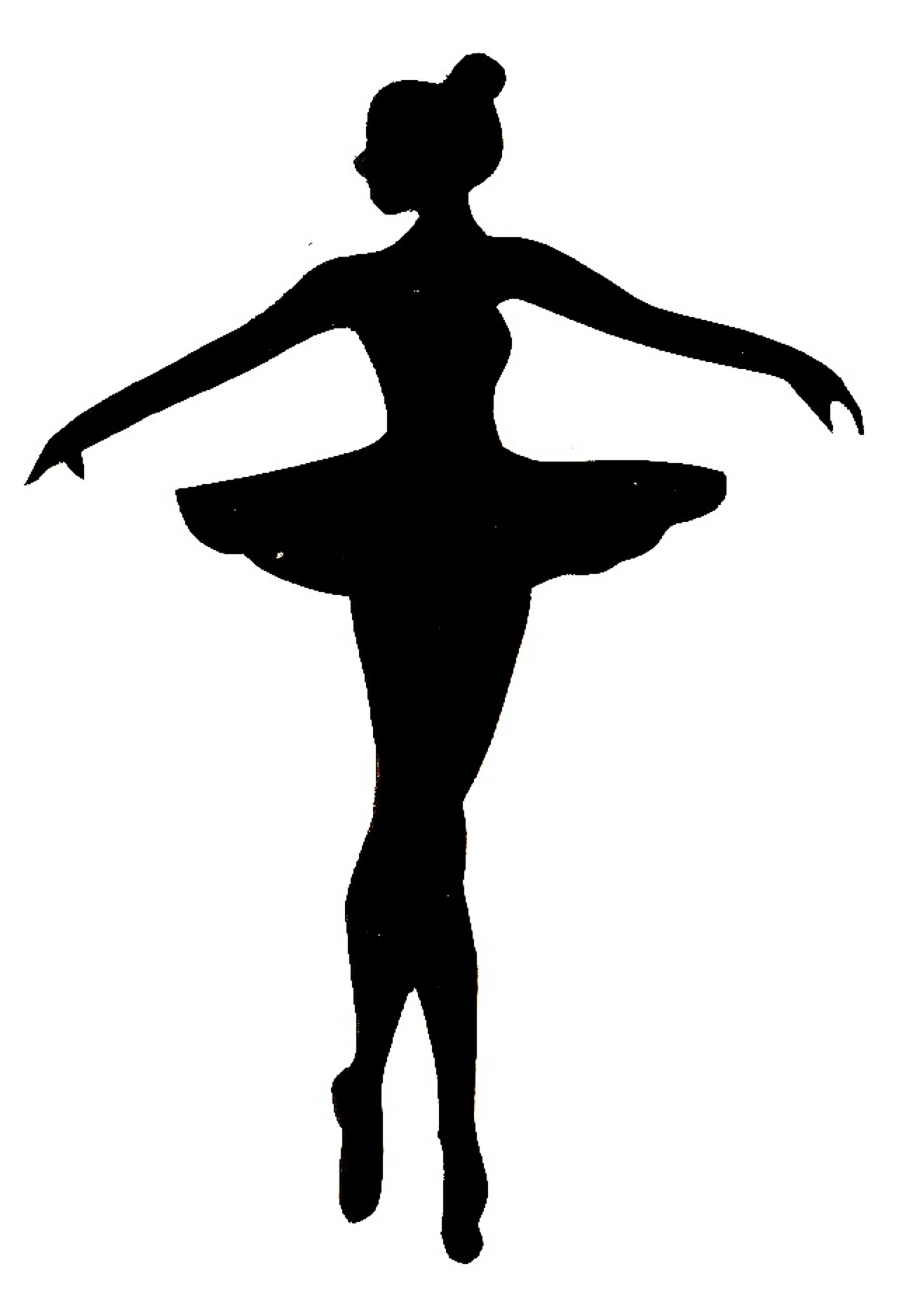 dancer clipart black and white