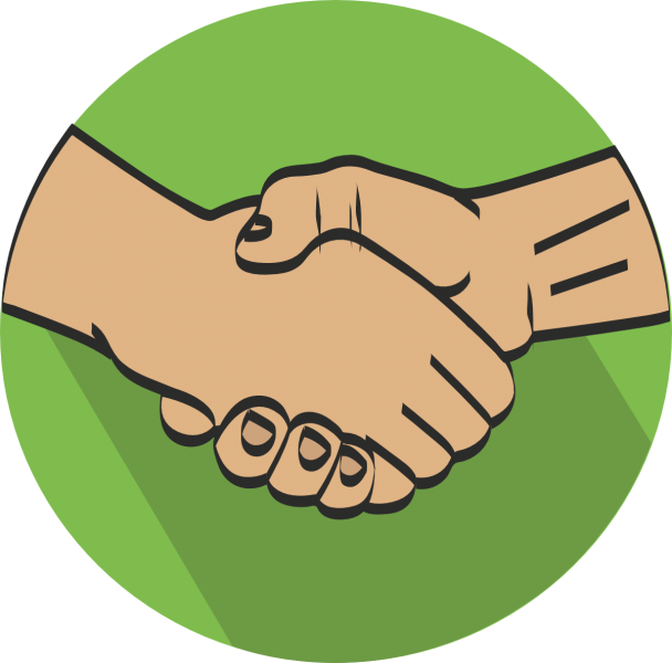 handshake clipart friendly