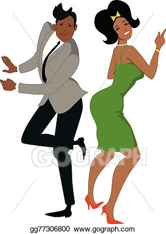 Vector the dancers isolated. Dancer clipart twist