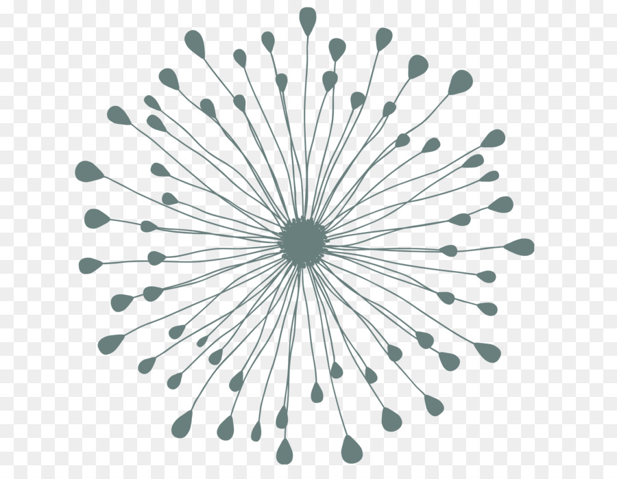 Dandelion clipart fingerprint. Black and white flower