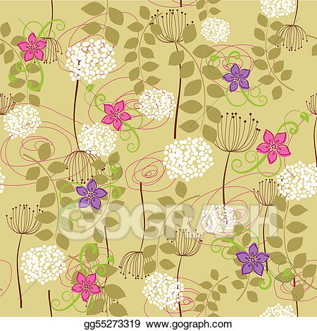 Dandelion clipart wallpaper. Vector stock seamless and
