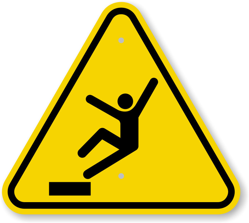 Fall hazard signs free. Danger clipart construction sign