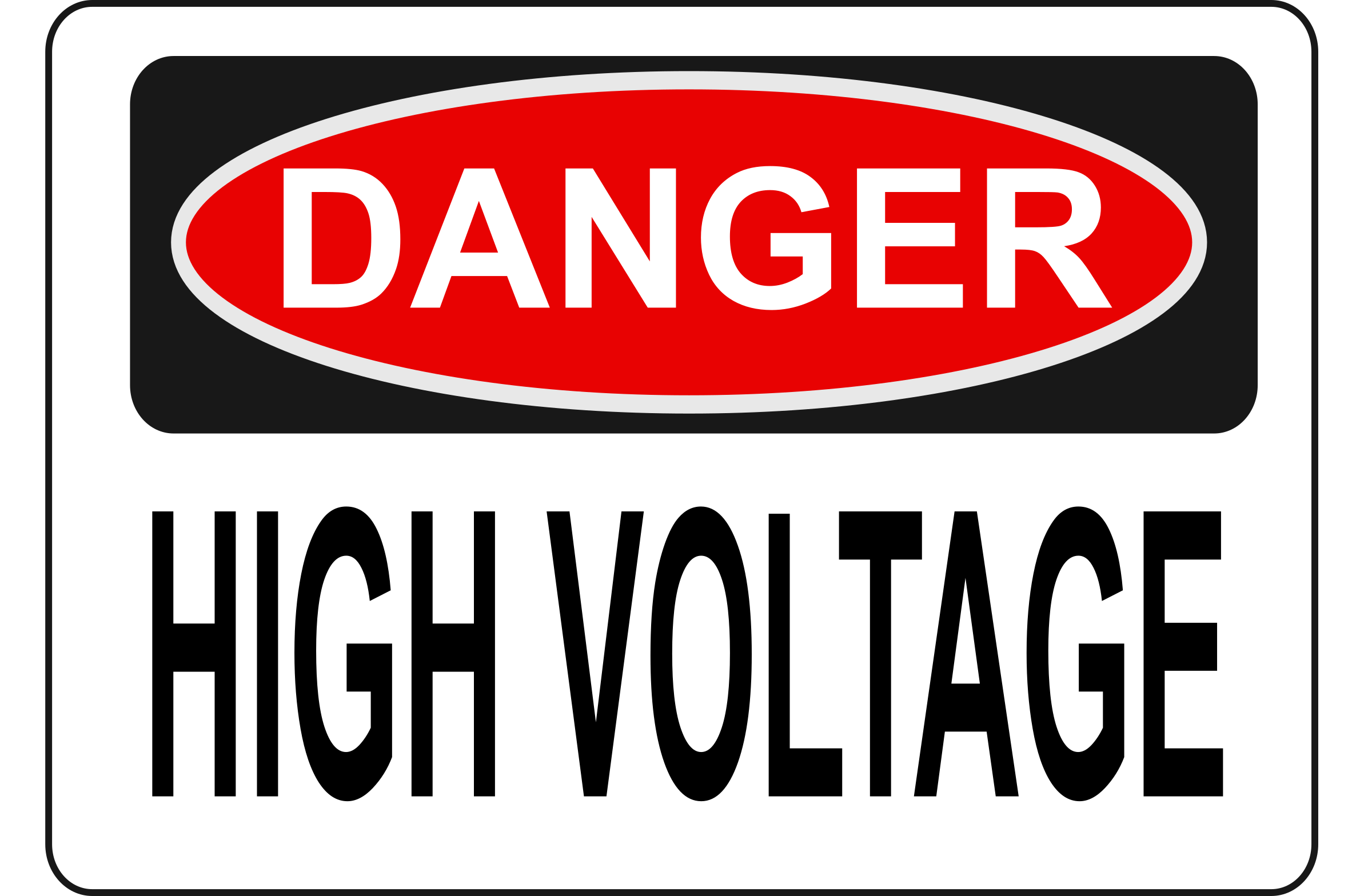 High voltage alt big. Danger clipart construction sign