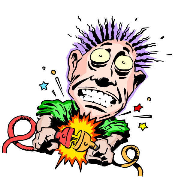 Mocking words a shocking. Energy clipart electric shock
