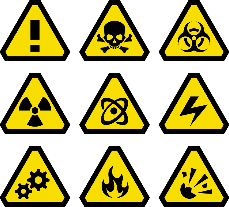Warning signs medium image. Danger clipart hazard