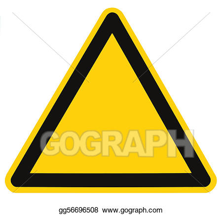 Blank and triangle sign. Danger clipart hazard
