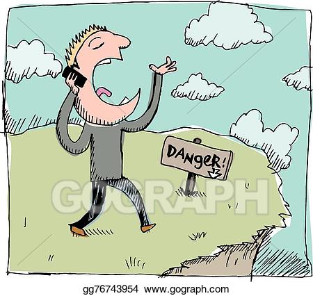 Danger clipart man. Vector stock mobile phone
