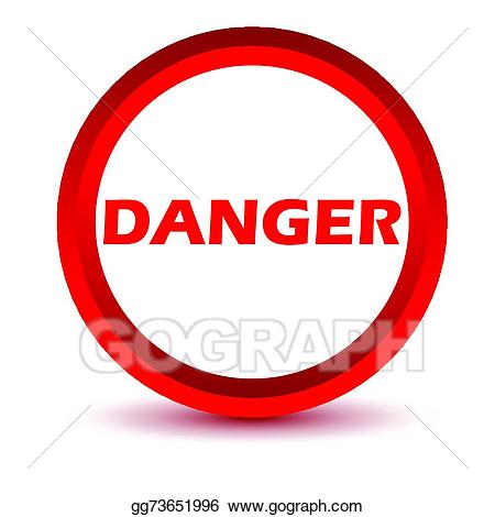 Danger clipart red. Vector art icon drawing