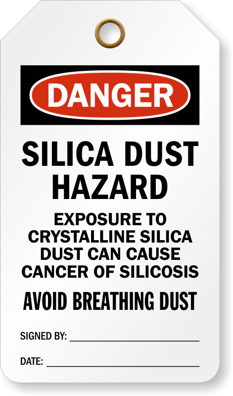 Danger clipart safety. Silica hazard signs mysafetysign