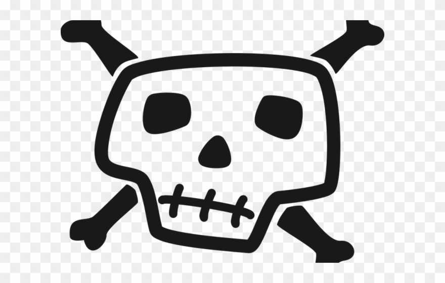 Danger cartoon pic png. Dead clipart pirate skull