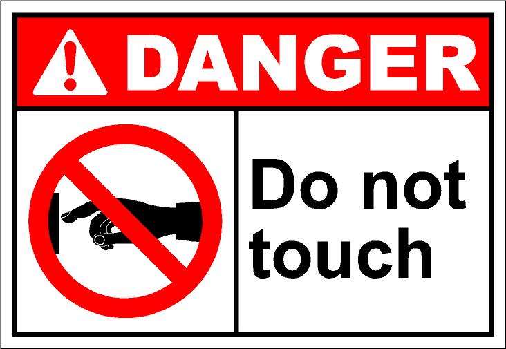 danger clipart touch
