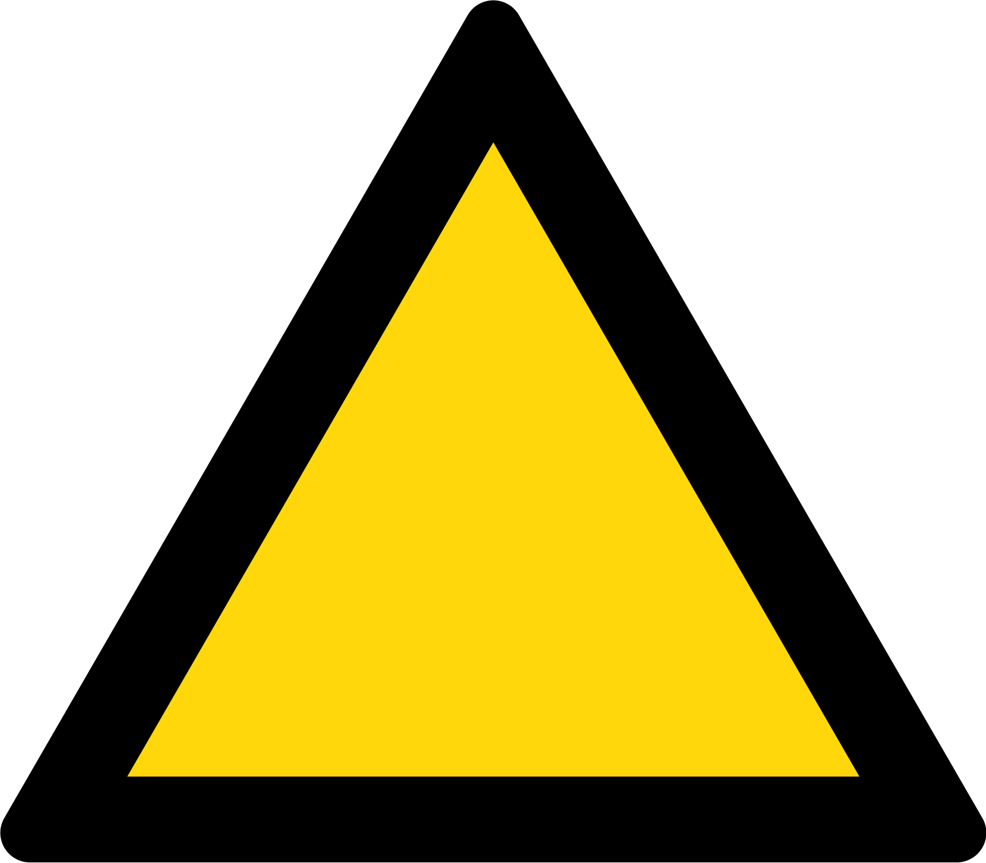 triangular clipart yellow triangle