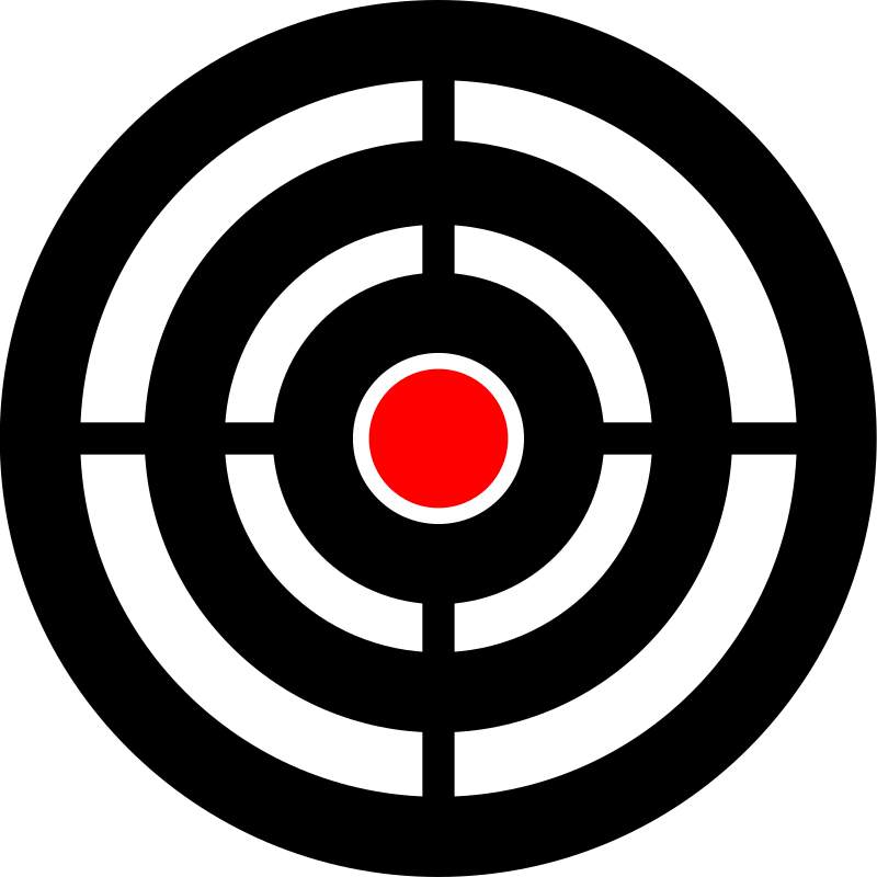 Zielscheibe target aim medium. Dart clipart bullseye