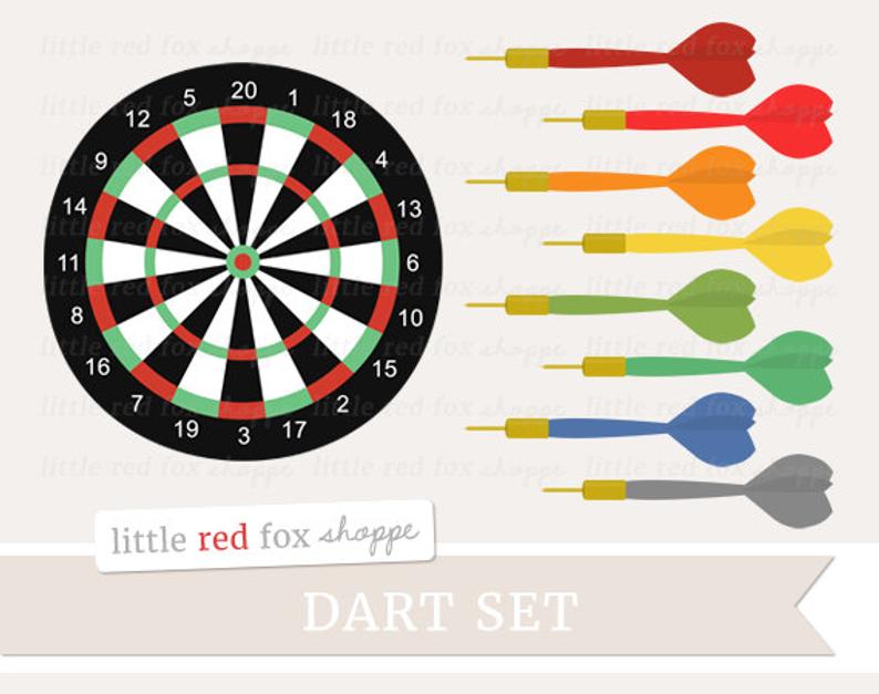 darts clipart dart board