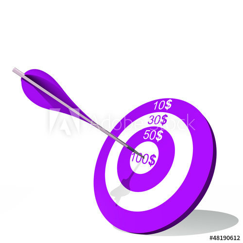 dart clipart purple
