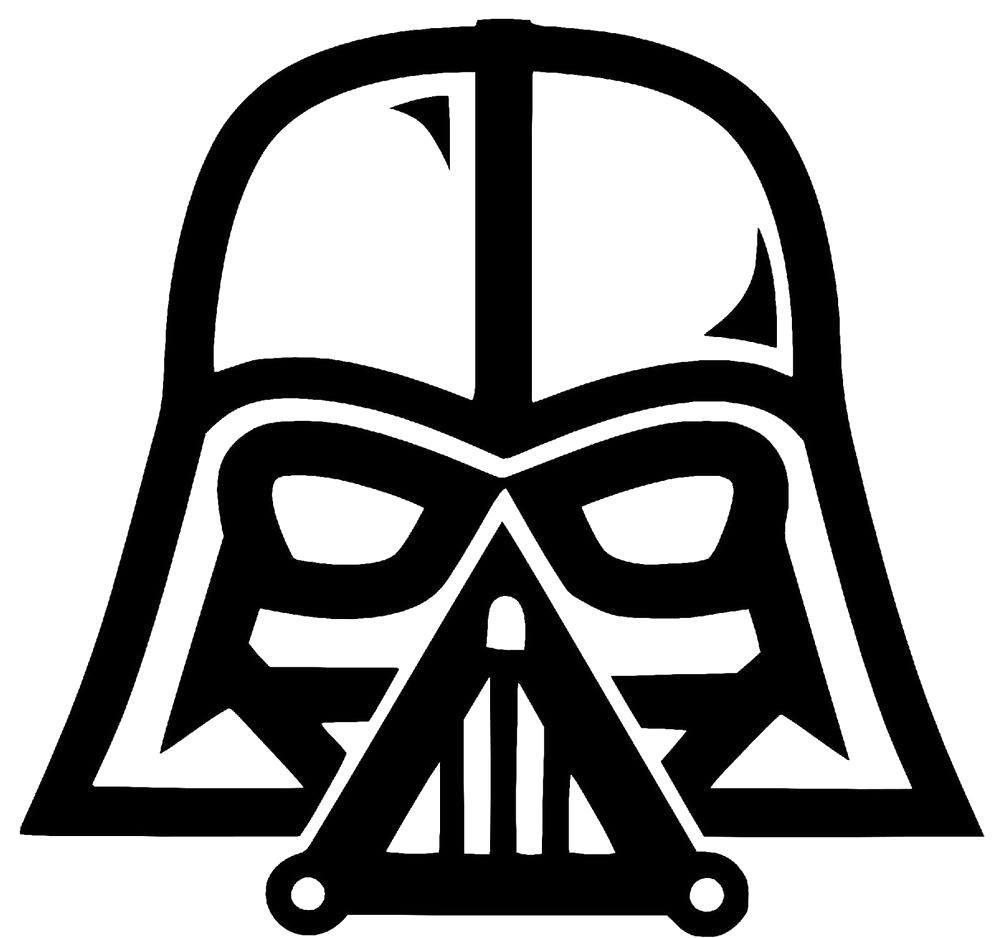 Darth vader clipart black and white. Station 