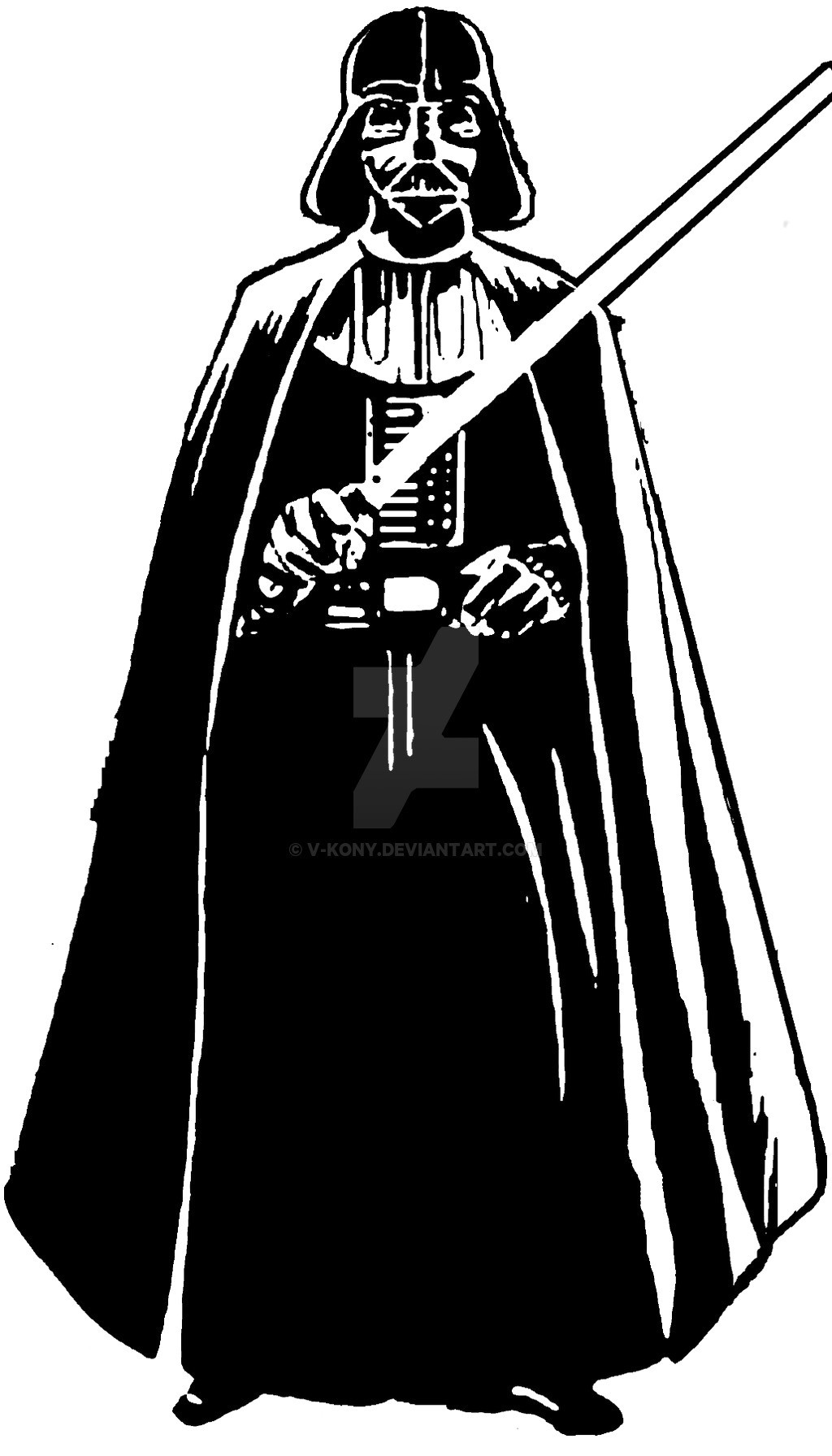 Station . Darth vader clipart black and white