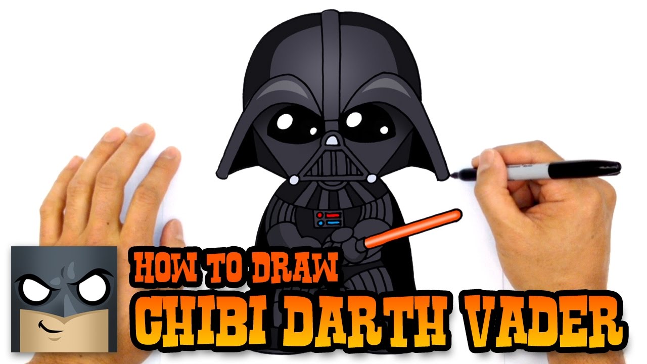 Darth vader clipart chibi. How to draw star