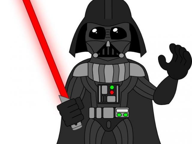 darth vader clipart half