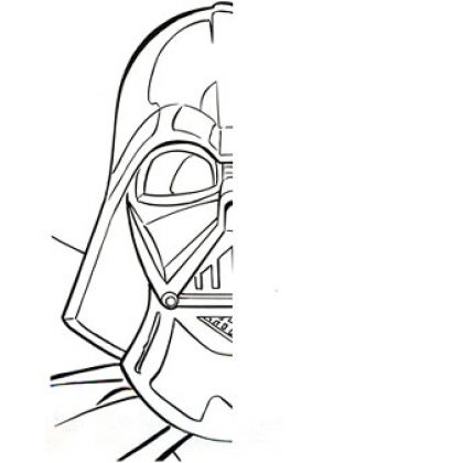 darth vader clipart half