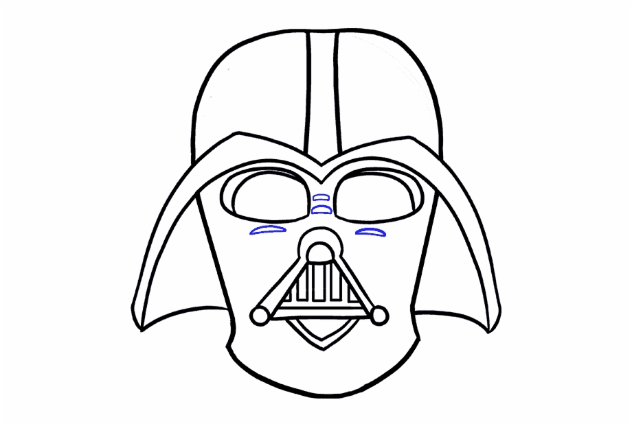 Darth vader clipart outline. How to draw dart