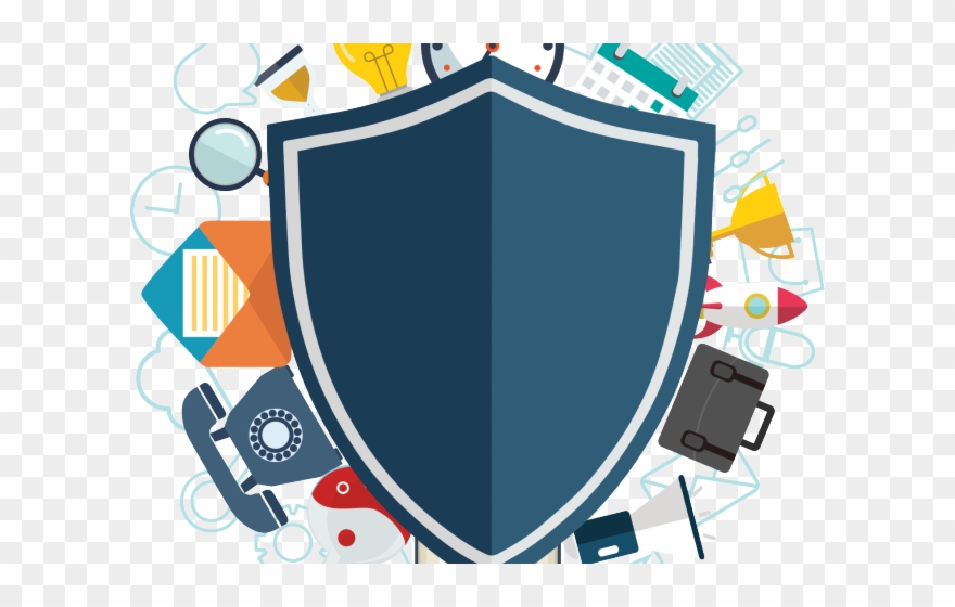 Security shield blue . Data clipart data privacy